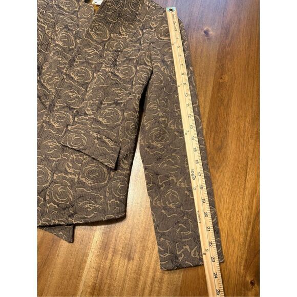 Coldwater Creek Women’s Bold Floral Textured Jacket Blazer Open Front SIZE 6 - Picture 7 of 7